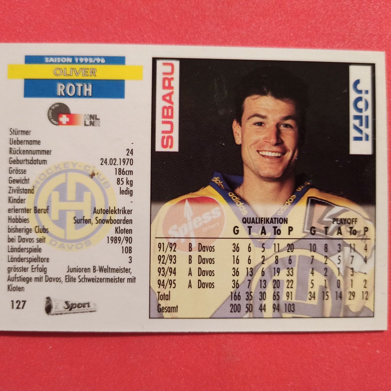 Sammelbilder & Trading cards: Oliver Roth - HCD - 1995/96 – Gebraucht aus Dübendorf von kb86_MOVIE 1