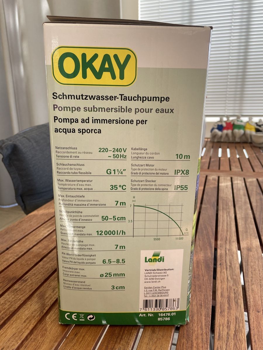Pumpen & Teile: Schmutzwasser-Tauchpumpe – Neu und originalverpackt aus Widnau von san_qd7m 1