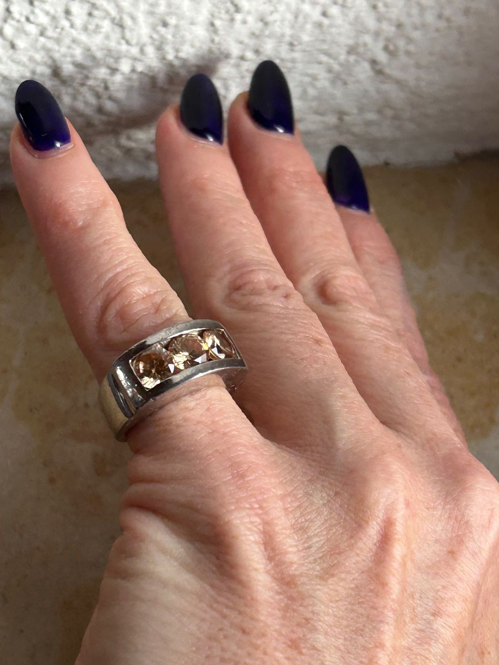 Anelli: Silber Ring Champagnerfarbe (49) – Usato da Dittingen venduto da Bijoubelle 4
