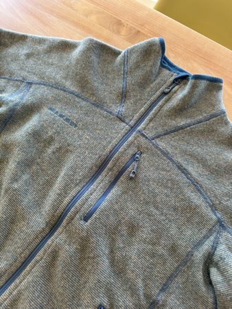 Mammut Fleece Jacket Blue Grey Size M used condition Wolle!