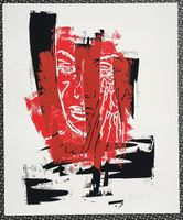 Gesicht in Rot von Michaël Lucerne 1998     (ID b4757)