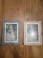 2 Fotorahmen 10x15cm Shabby Chic Landhausstil in blau/rosa