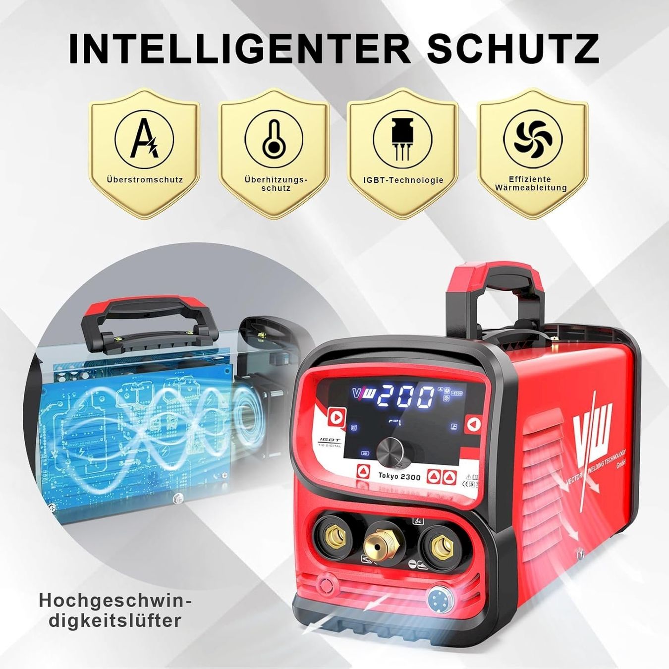 Alle Maschinen: Vector Welding Tokyo 2300 Schweißgerät – Neu und originalverpackt aus Bottighofen von zaap 5