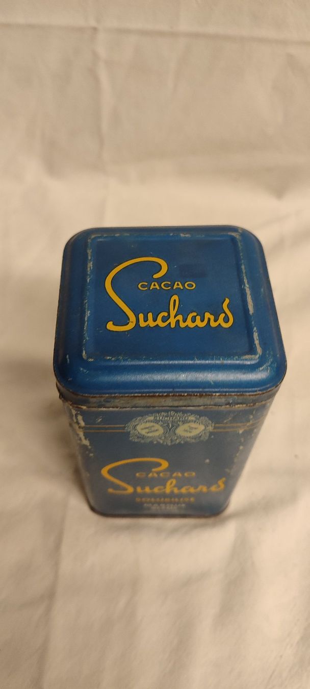 Suchard Dosen: Wunderschöne alte Blechdose von SUCHARD CACAO 17 cm – Gebraucht aus Gelterkinden von MYSTOREFORYOU4460 1