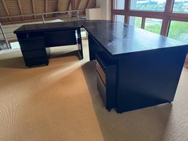 Schreibtisch 3-teilig über Eck