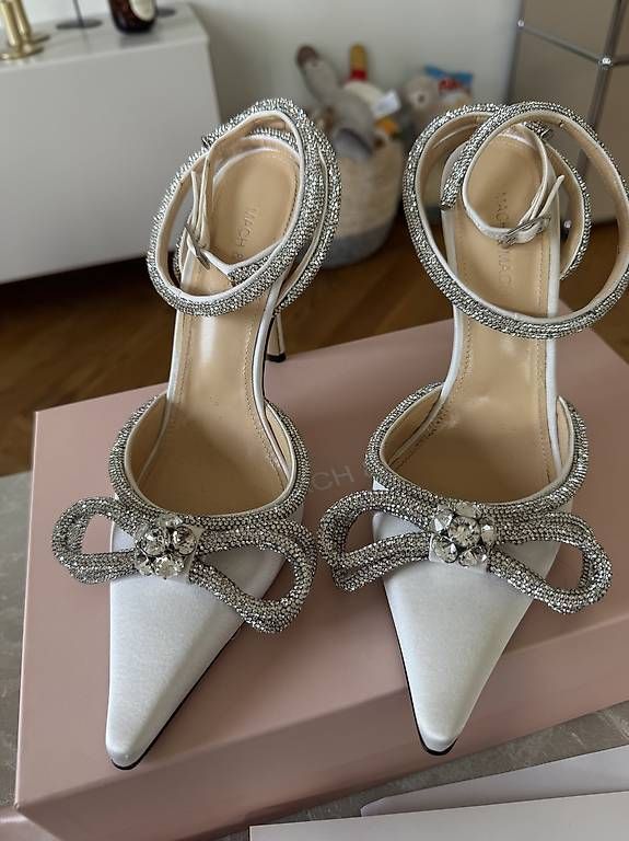 Scarpe da donna: Originale Mach & Mach Slingback Pumps Weiss – Usato da Zürich venduto da sar_q7mt 1
