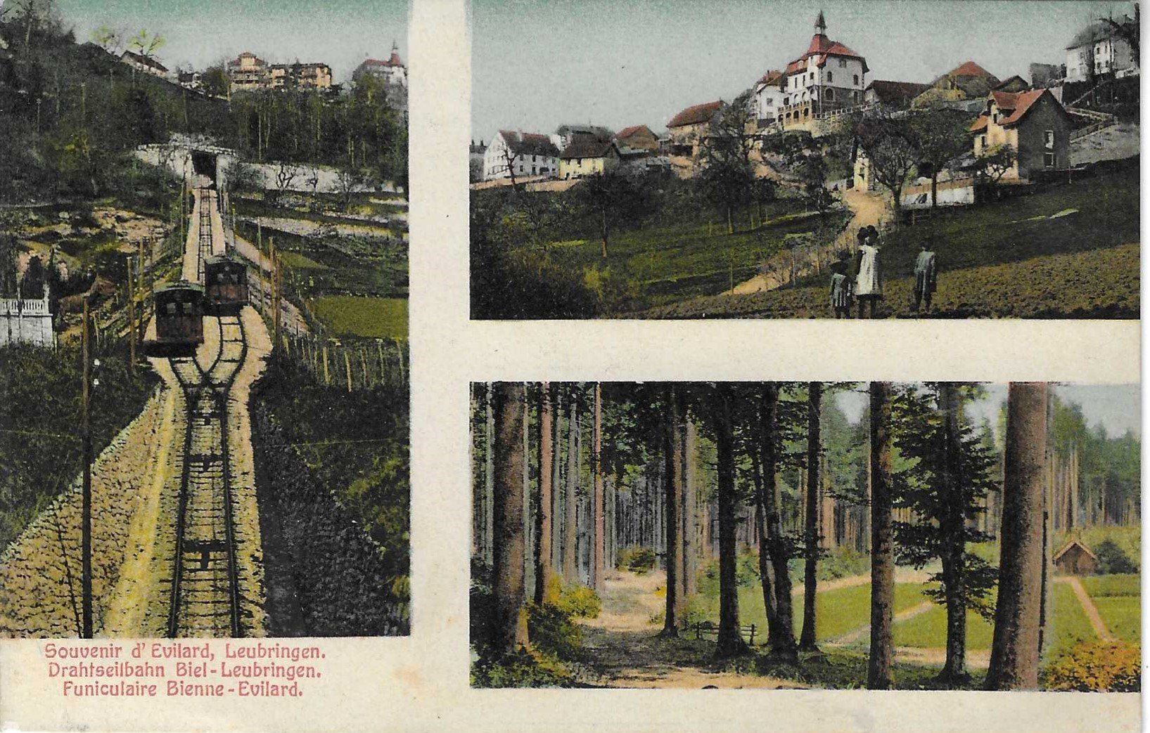 Ansichtskarten: Drahtseilbahn Biel-Leubringen / Funiculaire Bienne-Evilard – Gebraucht aus Savagnier von Ne2065