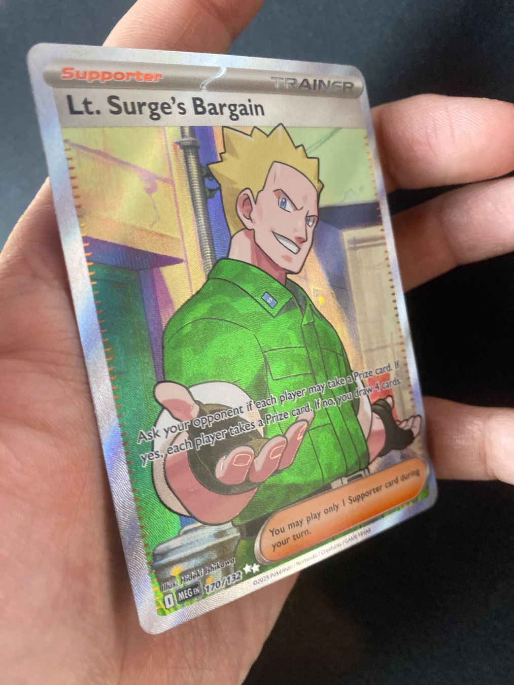 Pokémon Carte collezionabili: Pokemonkarte Lt. Surge's Bargain 170 - Mega Evolution - EN – Nuovo (secondo la descrizione) da Hausen AG venduto da Shrade 1