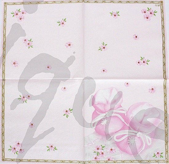 Tovaglioli: Serviette babyschuhe rosa (e42) 2Stk. – Nuovo (secondo la descrizione) da Schlatt TG venduto da kreativ-atelier