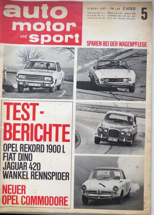 Zeitschrift auto motor und sport von 1967 ! Kaufen auf Ricardo