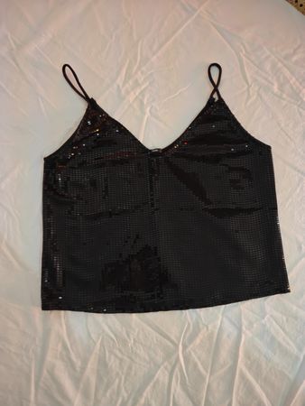 Tezenis Sequin Camisole Black Size S new