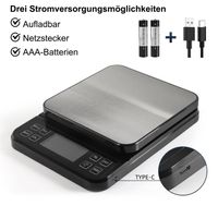+0.1g/5kg Große Digitale Küchenwaage mit% Prozentfunktion