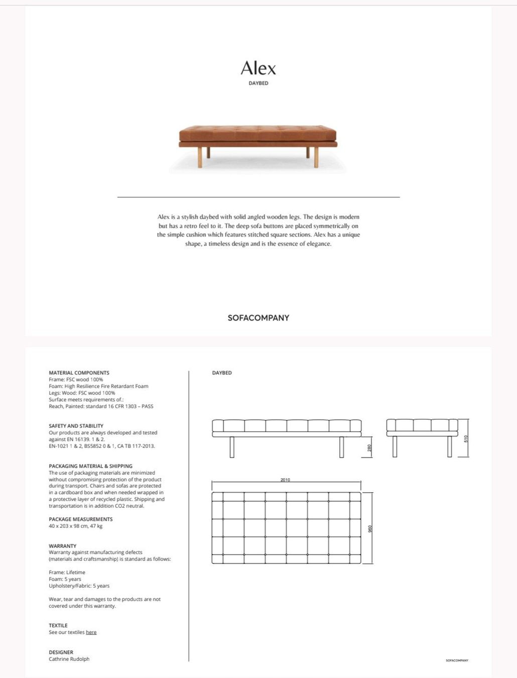 Sofacompany Divani: SOFACOMPANY Alex Leather Daybed / Chaise Longue – Usato da Herrliberg venduto da jua_6rdz 3