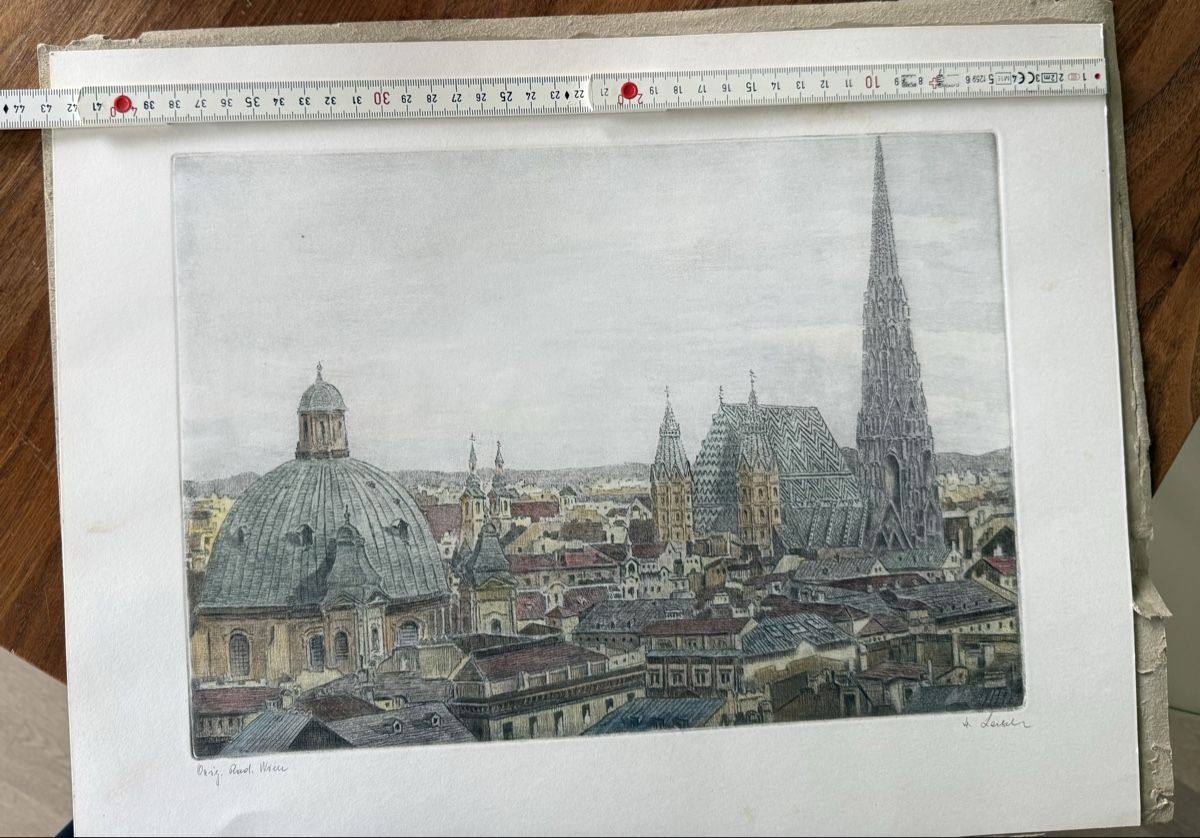 Dipinti: Original Radierung Wien – Usato da Cham venduto da ReUse_and_ReCycle 4