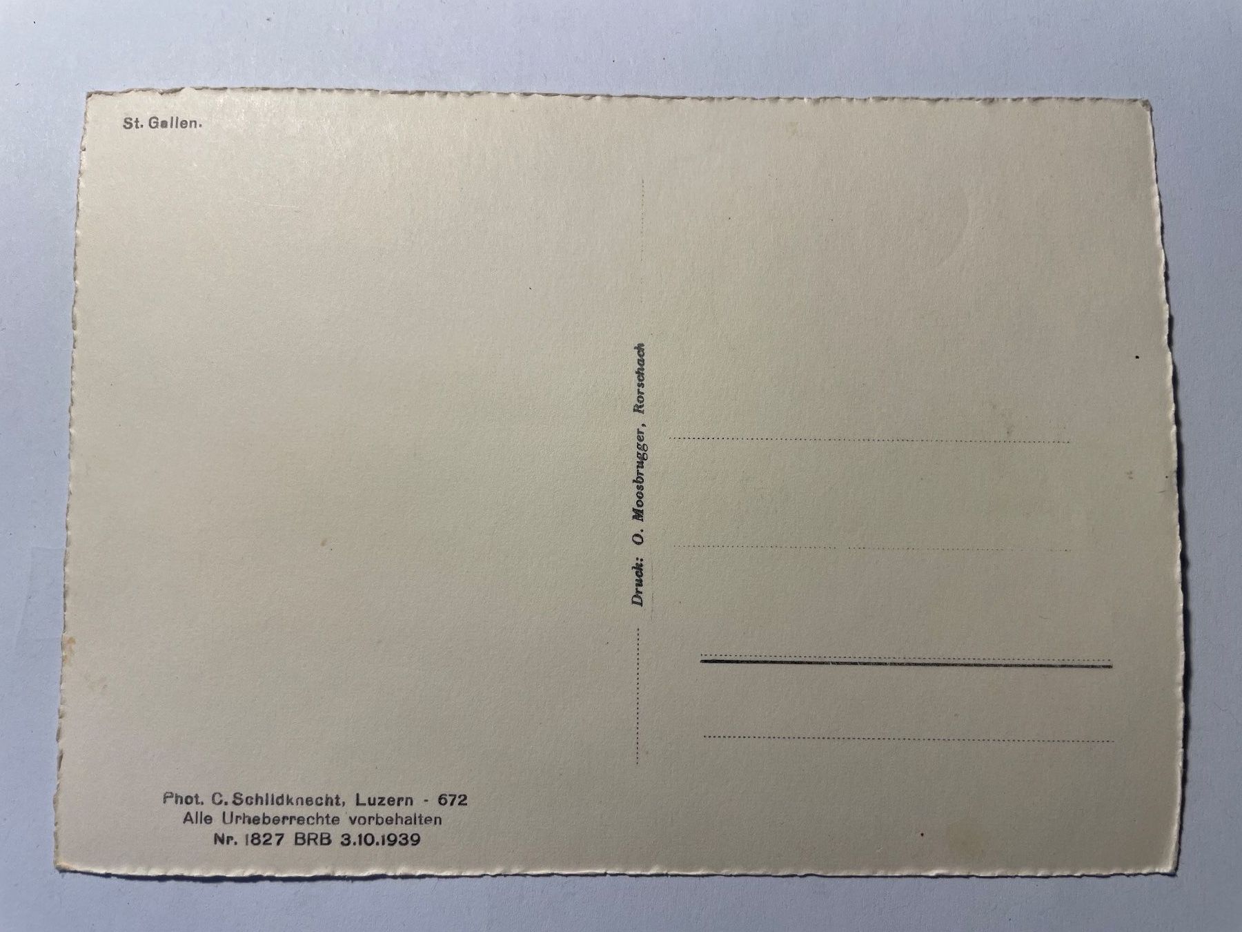Cartoline postali: Alte Ansichtskarte St. Gallen mit Trachtenmädchen, 1939 – Usato da St. Gallen venduto da Gallus8 1