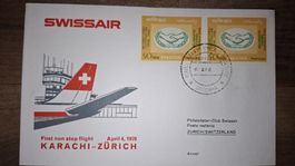 Swissair Karachi - Zürich 04.04.1970