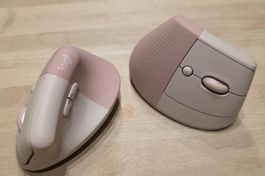 Logitech Lift Vertikal Maus Rosa - Neuwertig Top!