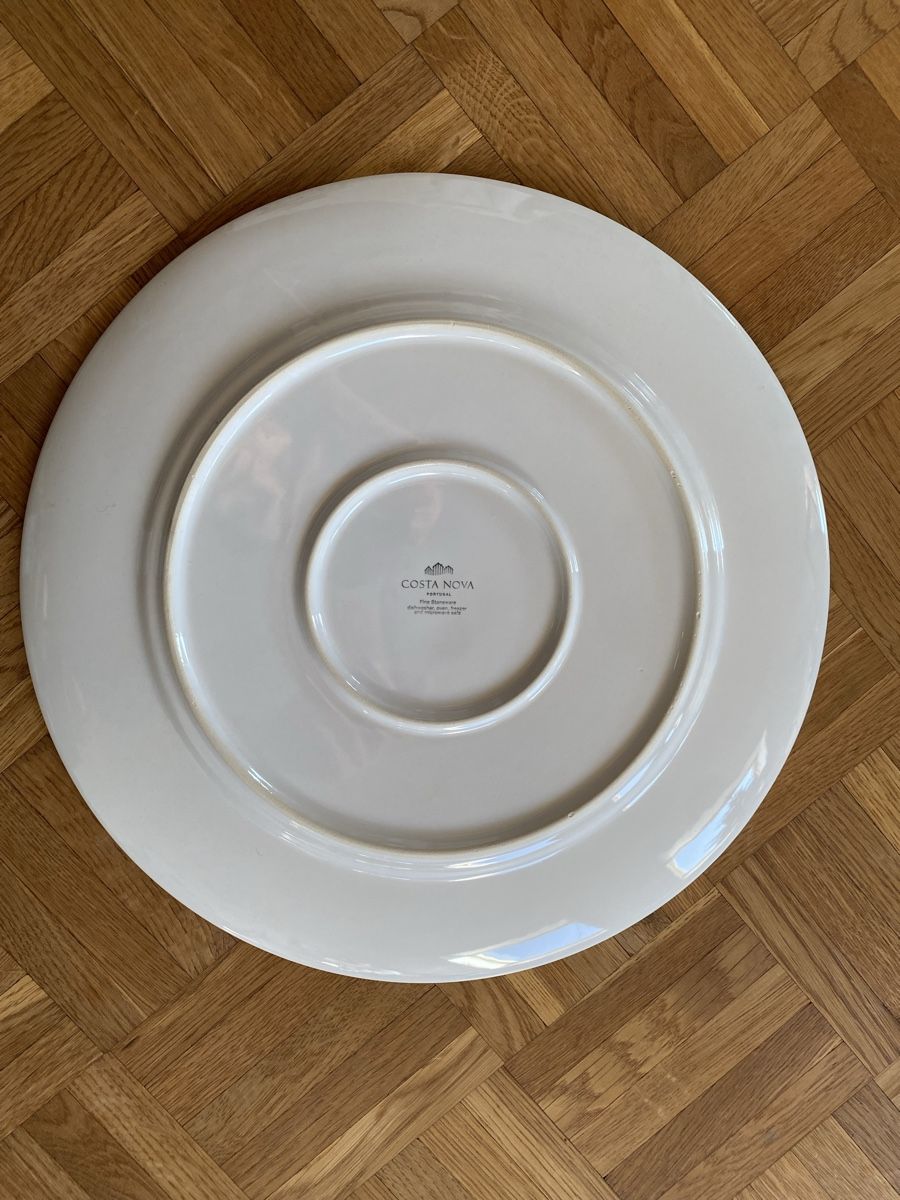 Teller: 6x Costa Nova Teller Blue Edge 33cm , Feinsteinzeug – Neu und originalverpackt aus Basel von Madulun 1