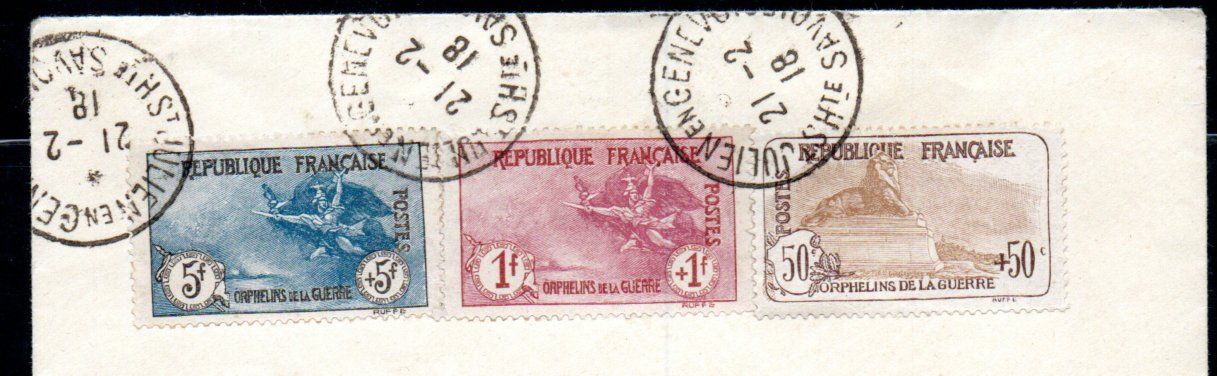 Tutti i francobolli: Frankreich 2 Briefe Kriegswaisen – Usato da Baar venduto da Ramona10 3