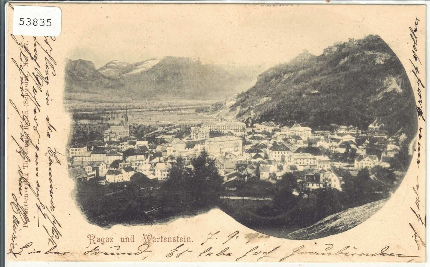 Ansichtskarten: Ragaz und Wartenstein - UPU 1900 – Gebraucht aus Ettingen von Kartenplanet