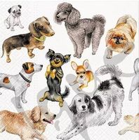 Serviette dogs happiness (1614) 2Stk.