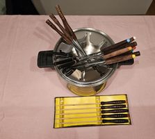 Fondue-Set Edelstahl 12 Gabeln wie neu perfekt für den Winte