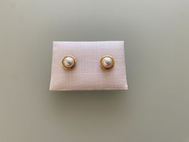 Ohrstecker Gelbgold mit Mabé-Perlen