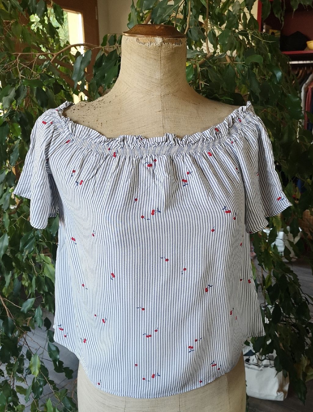 C&A Top: Haut rayé motif cerises – Nuovo (secondo la descrizione) da Fresens venduto da nat_n8xd