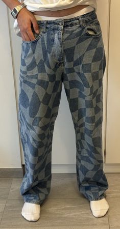 Pantalon jean homme JADED motif distordu
