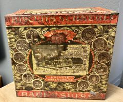 Antike Blechdose mit Papierbanderole SCHNEBLI Baden ca. 1920