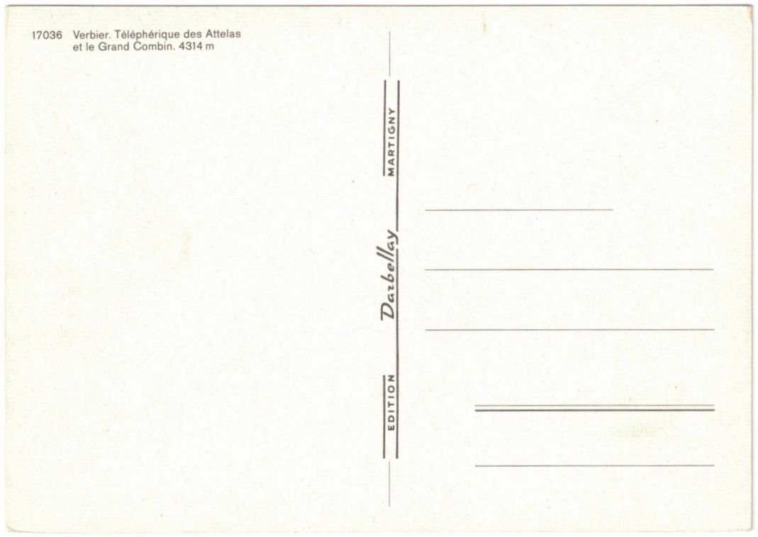 Cartoline postali: Verbier - Luftseilbahn Attelas – Usato da Binningen venduto da Mountainrider 1