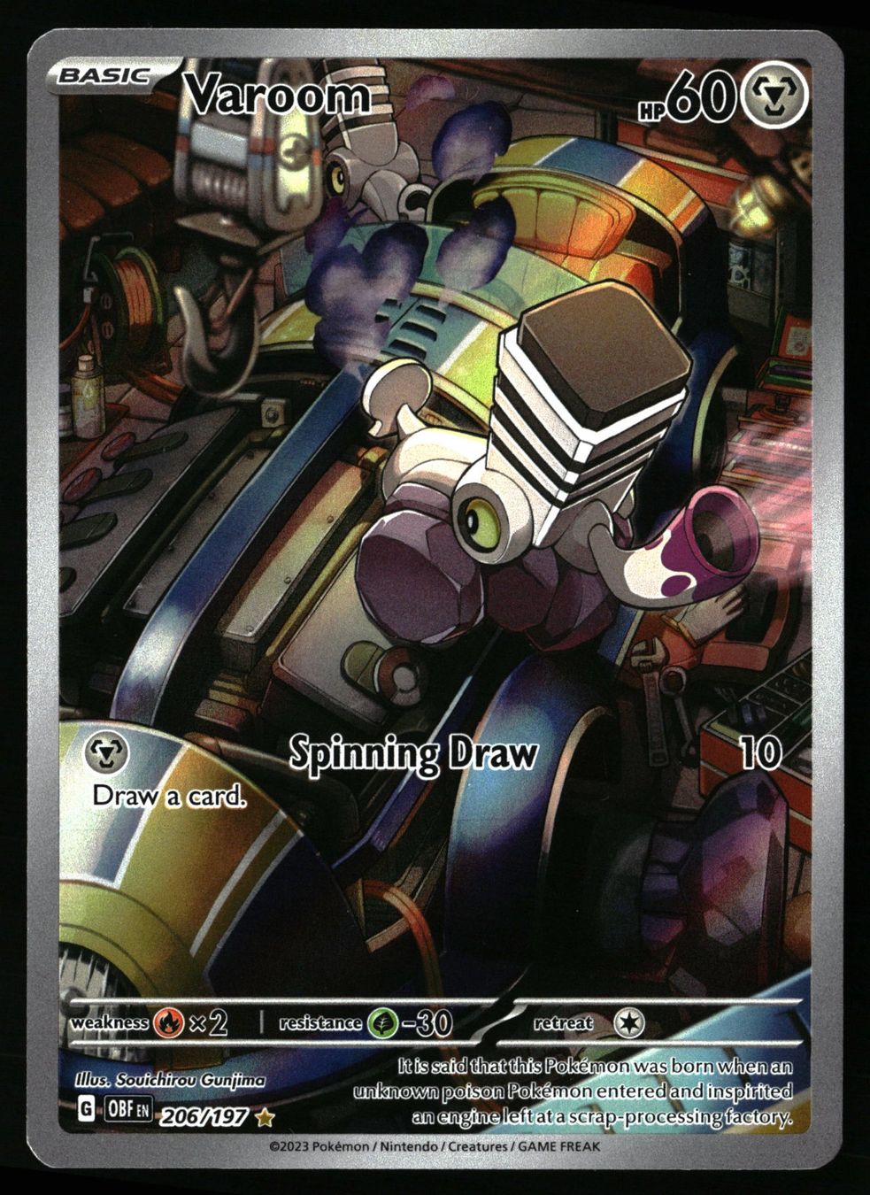 Pokémon Carte collezionabili: Varoom #206 Pokemon Obsidian Flames – Usato da Feuerthalen venduto da Plazatoys