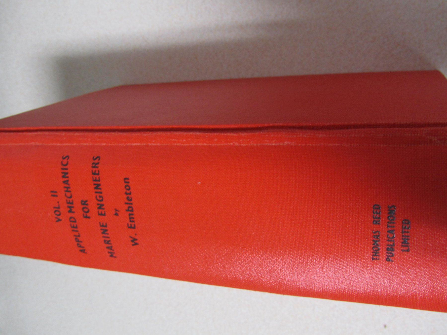 Libri: Applied Mechanics for Marine Engineers 1962 – Usato da Berg TG venduto da Bullauge24StB 2