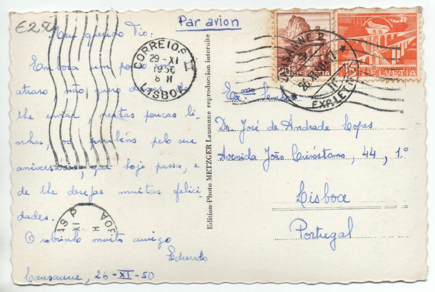 Cartoline postali: LAUSANNE St. François - tramway – Usato da Jona venduto da philajona 1