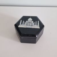 Schachtel aus italienischem Pietra-Dura-Stein, mit Taj-Mahal