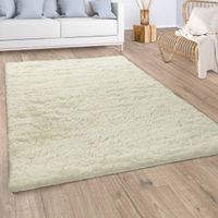 XXL Teppich Hochflor Shaggy Flauschig Ivory 200x290 cm