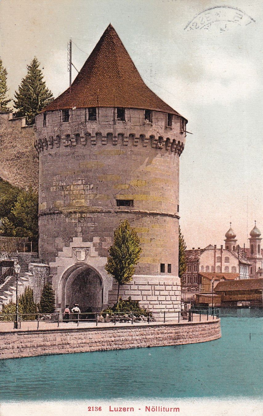 Cartoline postali: Luzern - Nölliturm  1913 – Usato da Cormoret venduto da Pascalll2001