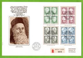 1978 FDC Porträtmarken VB Bovet - Dunant - Jung - Piccard