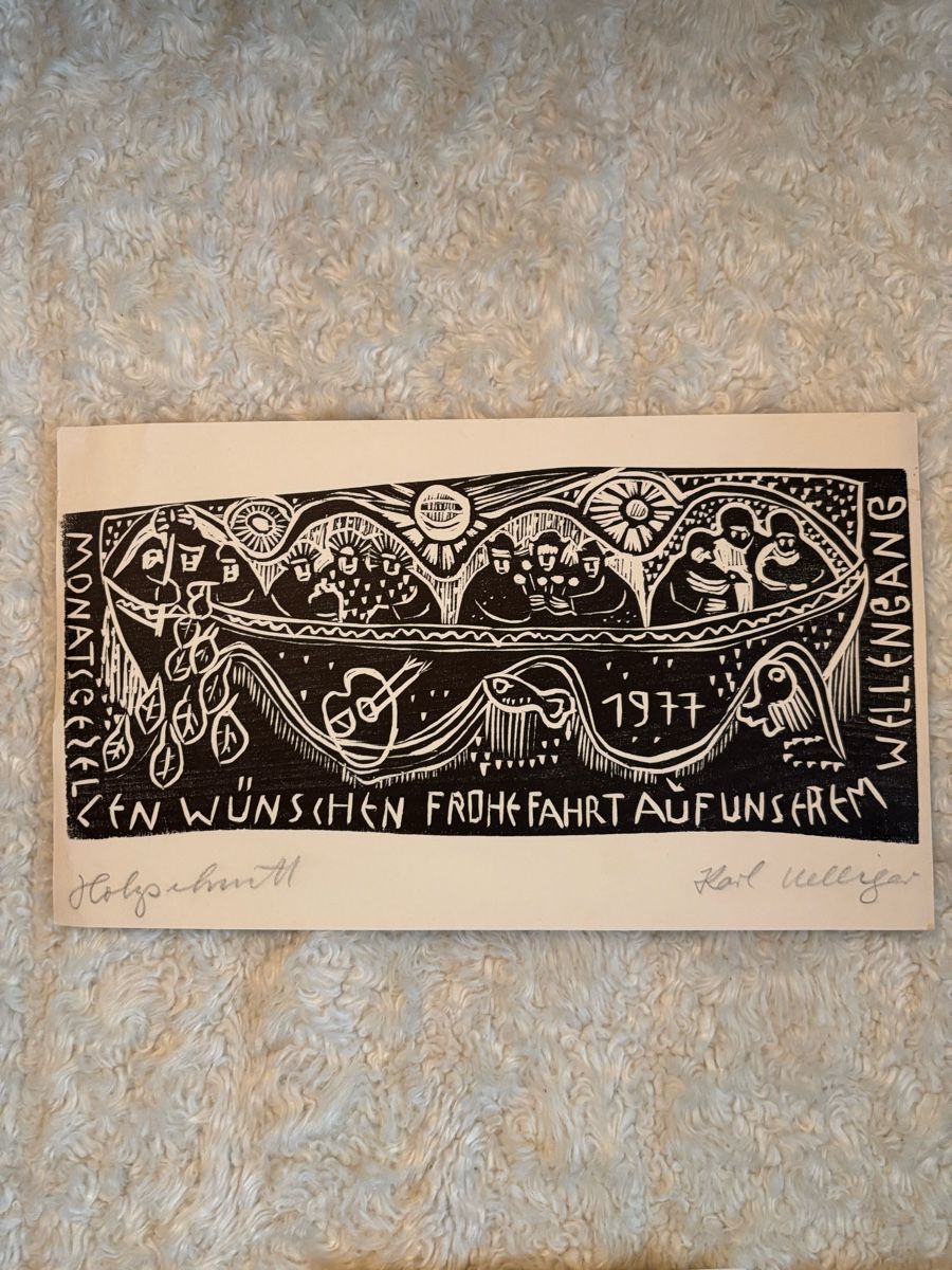 Xilografie: Uelliger Karl, sechs Holzschnitte sig. 70er – Usato da Zürich venduto da mbi_5bsz