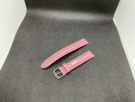 Cinturino in pelle rosa 16mm