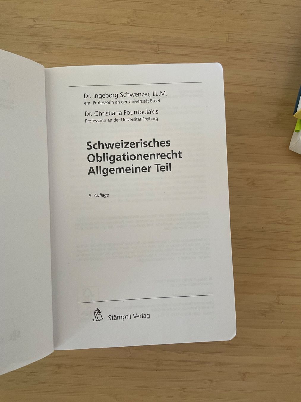 Bücher: Schweizerisches Obligationenrecht Allgemeiner Teil – Gebraucht aus Bottmingen von cho_m7fq 1