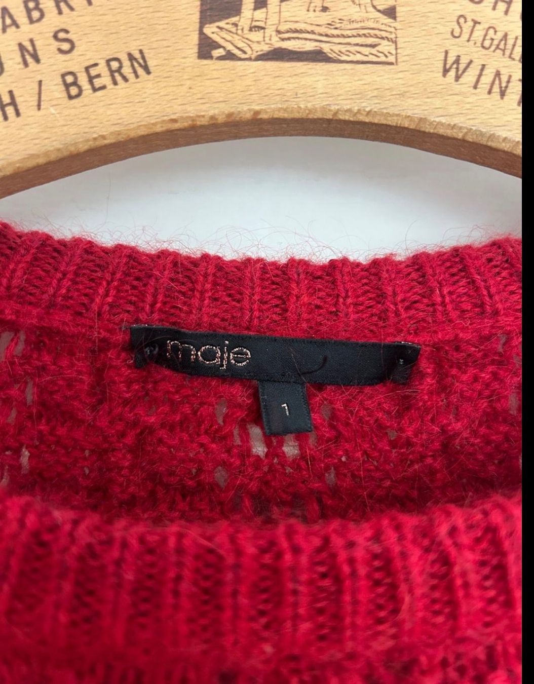 Maje Maglioni & Felpe: maje - Roter Strickpullover mit Lochmuster – Usato da Walenstadt venduto da Unianrig 3
