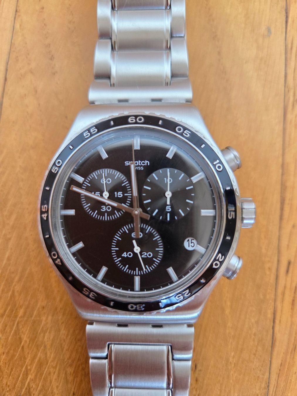 Swatch Uhren: Chronographe acier Swatch Irony – Neu (gemäss Beschreibung) aus Etoy von cl_7th 1