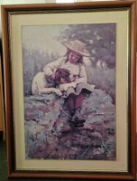 Mädchen mit Hund von Tb Robinson 70 x 90 cm
