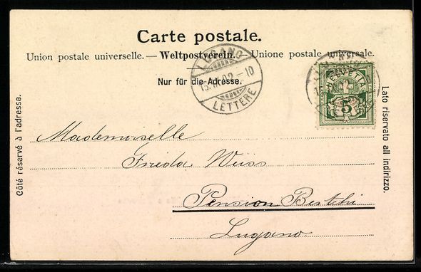 Cartoline postali: AK Lugano, Hôtels Splendide e Bellevue – Usato da Berlin venduto da bartko-reher 1