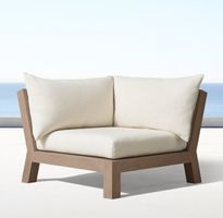 Gartensessel Outdoor ECK Sessel Teak Holz Stuhl Loungesessel