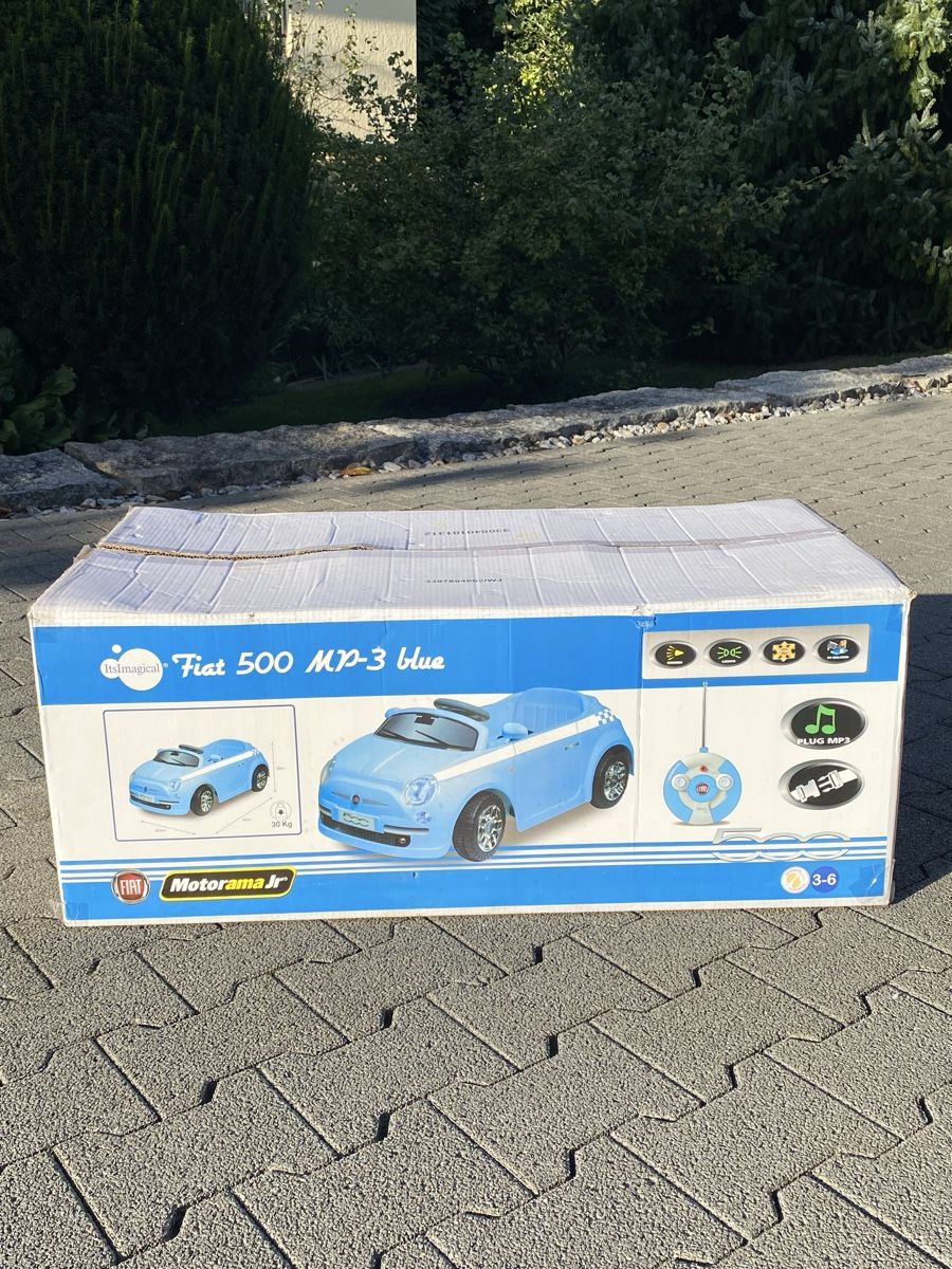 Veicoli per bambini: Cooles Kinderauto Fiat 500 Elektro hellblau – Difettoso da Muri AG venduto da rci_6s6r 8