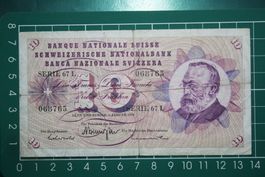 gottfried keller banknote 10 franken 1970