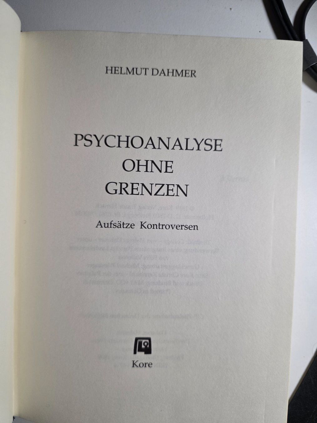Libri: Helmut Dahmer - Psychoanalyse ohne Grenzen - 1989 – Usato da Walterswil BE venduto da Lonitti 2