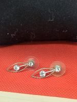 Ohrstecker silberfarben mit Zirkonia, Augenkette